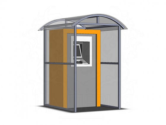 Навес для терминала/паркомата НТ1 (покрытие: монолитный поликарбонат толщиной 3 мм)