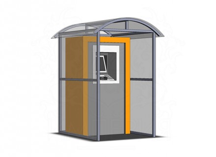 Навес для терминала/паркомата НТ1 (покрытие: монолитный поликарбонат толщиной 3 мм)