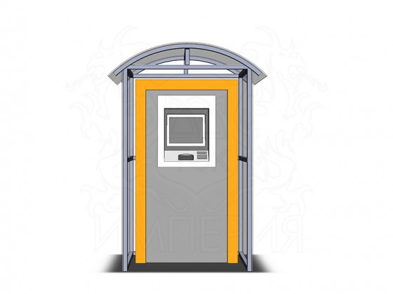 Навес для терминала/паркомата НТ1 (покрытие: монолитный поликарбонат толщиной 3 мм)