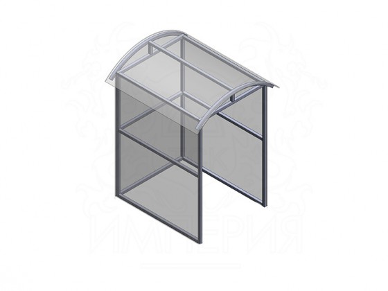 Навес для терминала/паркомата НТ1 (покрытие: монолитный поликарбонат толщиной 3 мм)