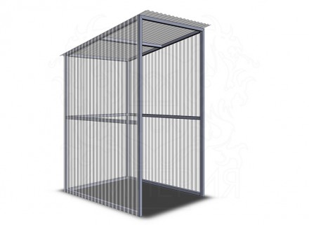 Навес для терминала/паркомата НТ2 (покрытие: профилированный поликарбонат толщиной 0,8 мм)