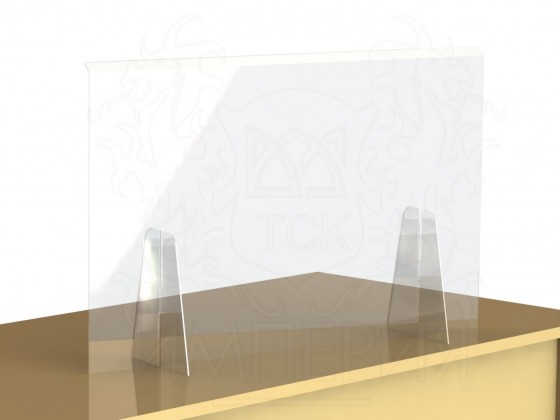 Экран-завеса защитный/экран противовирусный (настольный) 1000*500 мм "WOW SHIELD"