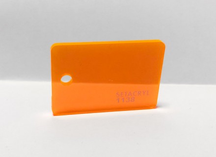 Литьевое оргстекло Setacryl, толщина 3 мм, оранжевый флуоресцентный 1138