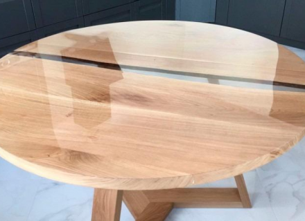 Защитное стекло для стола, накладка на стол, D=600 мм