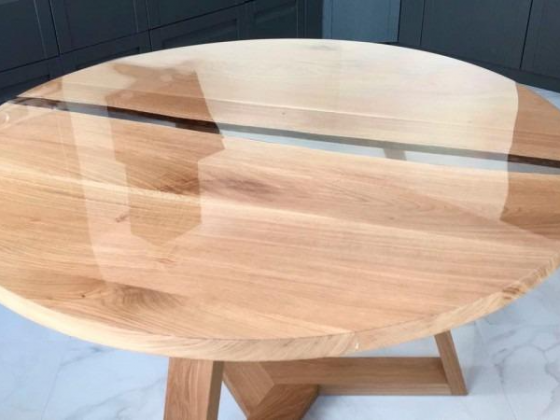 Защитное стекло для стола, накладка на стол, D=700 мм