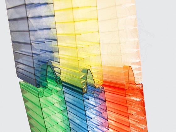 Замковая фасадная поликарбонатная панель LEXAN (Австрия) толщиной 40 мм, опал