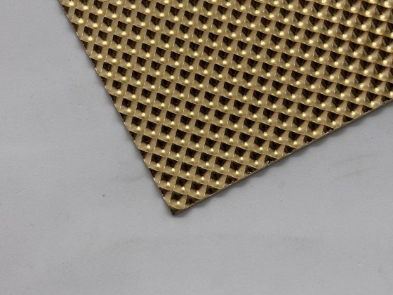 Зеркальный текстурированный полистирол MYRROSTYREN (Призма), золото/серебро