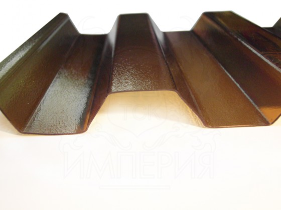 Профилированный поликарбонат Borrex толщина 1,3 мм, бронза йод