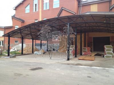 Готовые объекты - Навес из поликарбоната над входом в коттедж